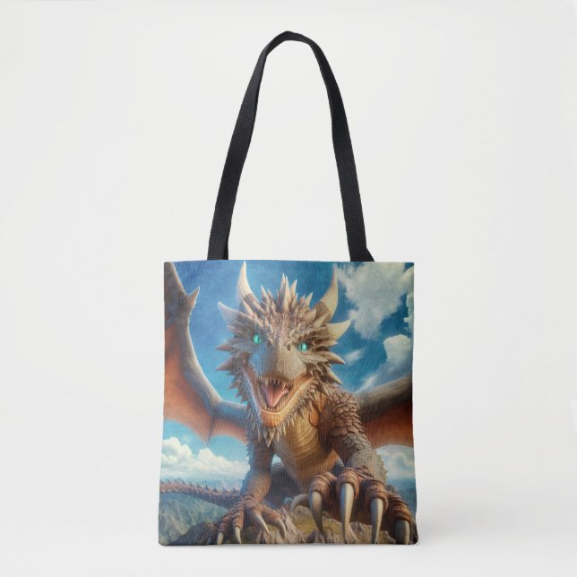 Bolsa Tote Dragão-Montanha (Frente)