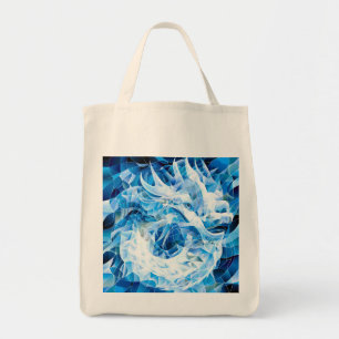 Bolsa Tote Dragão Mosaico Azul Sky