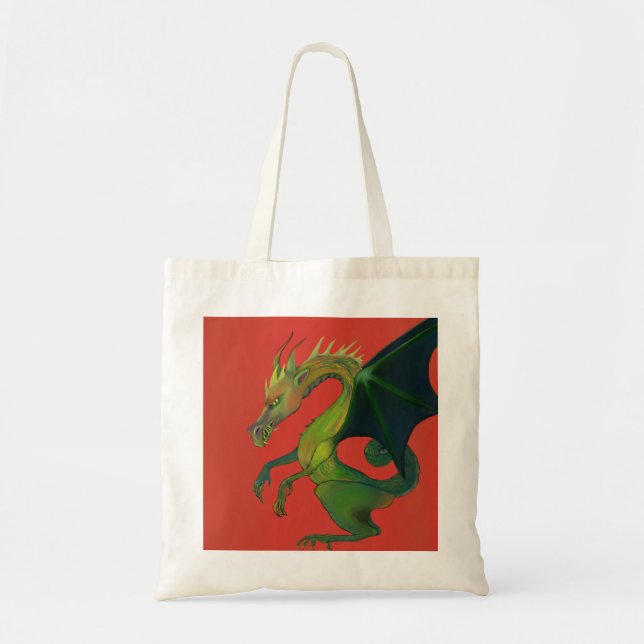 Bolsa Tote Dragão no vermelho (Frente)