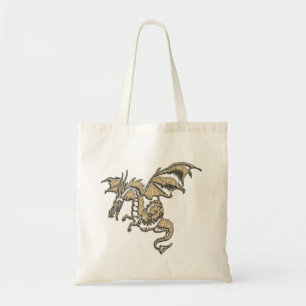 Bolsa Tote Dragão ouro