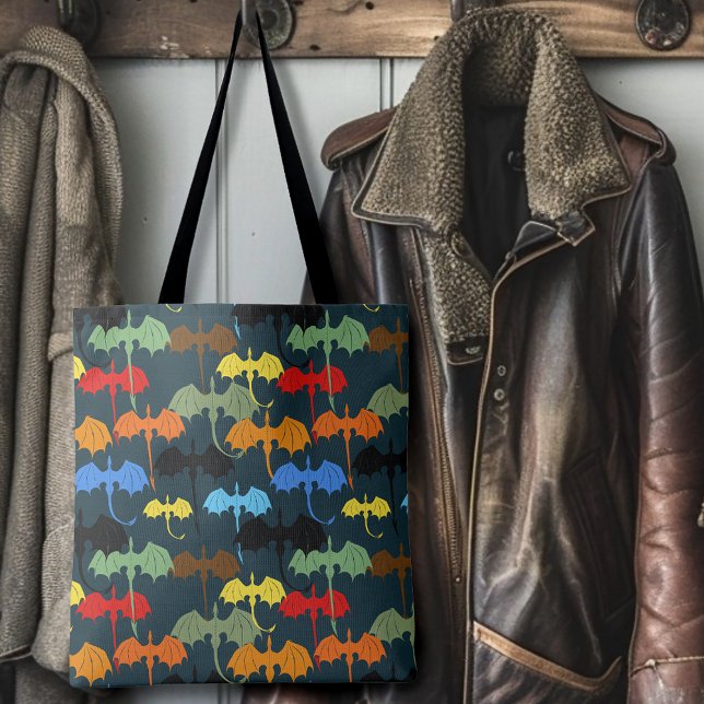 Bolsa Tote Dragão Wing Blue Flight Fantasy (Criador carregado)