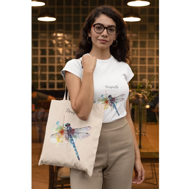 Bolsa Tote Dragonfly Colorida personalizável (Criador carregado)