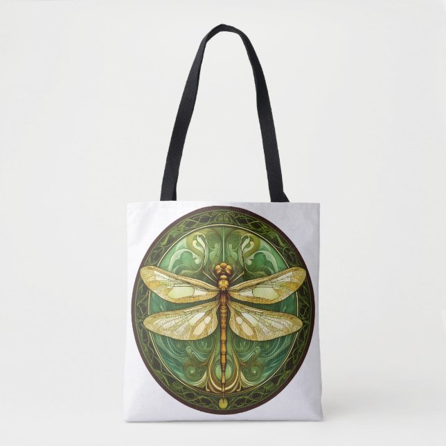Bolsa Tote Dragonfly de ornamentado com barra de ferramentas  (Frente)