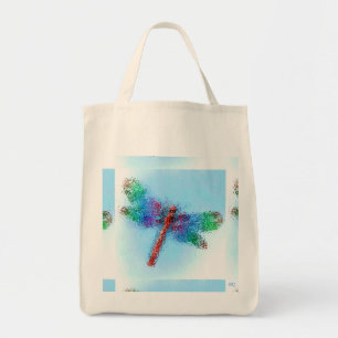 Bolsa Tote Dragonfly De Vidro Estreita (azul)