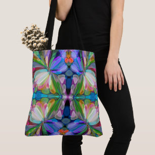 Bolsa Tote Dragonfly Garden Abstrato Floral