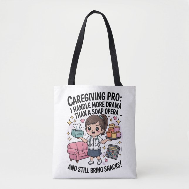 Bolsa Tote Drama de Sabão Cômico Profissional de Cuidados (Frente)