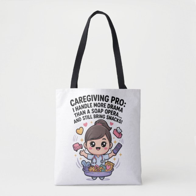 Bolsa Tote Drama de Sabão Cômico Profissional de Cuidados (Frente)