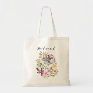 Bolsa Tote Dramatic Watercolor Florals Partido Bridal do Casa