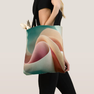 Bolsa Tote Drapejamento Abstrato com Fluxo de Gradiente Paste