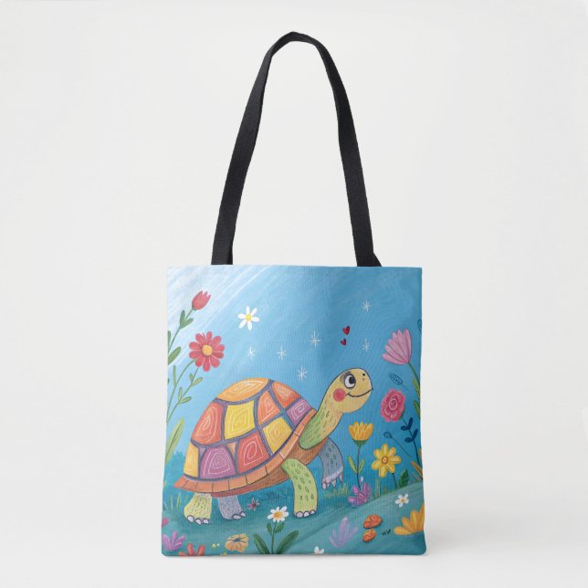 Bolsa Tote Drawing Baby Turtle (Frente)