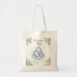 Bolsa Tote Dream Big | Floral de Elefante para Bebês
