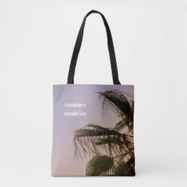 Bolsa Tote Dreamy Palm Tree Pastel Sunset Aesthetic