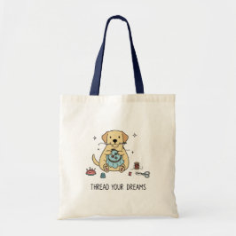 Bolsa Tote Dreamy Yellow Dog Sewing Embroidery Craft Cute