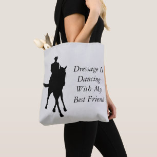 Bolsa Tote Dressage Está Dançando Com O Melhor Cavalo Amigo