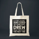 Bolsa Tote DREW Gift Name Personalizado Birthday Funny Christ<br><div class="desc">DREW Gift Name Personalizado Birthday Engraçado Piada de Natal</div>