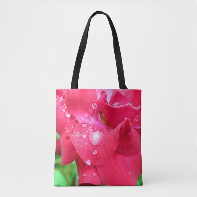 Bolsa Tote Droplets em Petals por todo o Impressão (Frente)