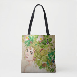 Bolsa Tote Druid linda aquarela