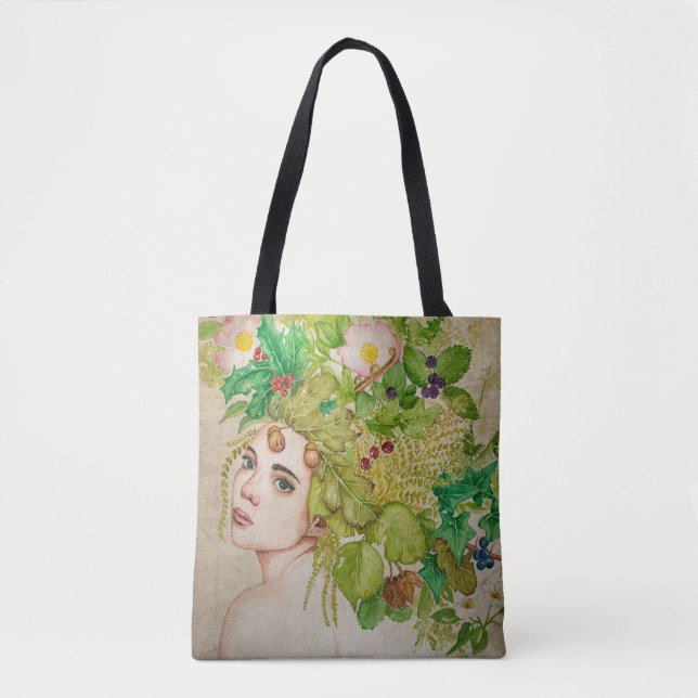 Bolsa Tote Druid linda aquarela (Frente)