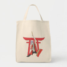 Drummer de Taiko Akiko Grocery Tote Bag
