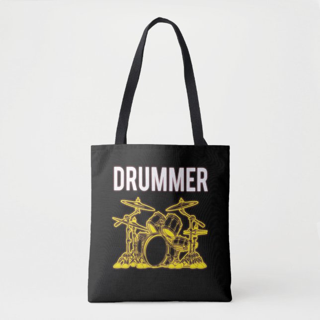 Bolsa Tote Drummer Drummer Musical Drumsticks (Frente)