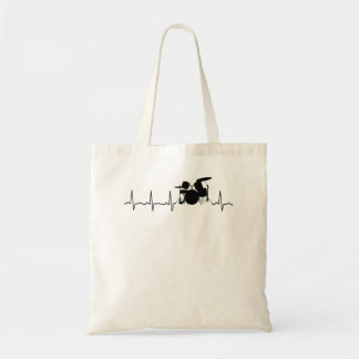 Bolsa Tote Drummer Heartbeat Engraçado Eu Adoro Tambores
