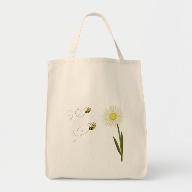 Bolsa Tote Duas abelhas pequenas e bonitas (Frente)