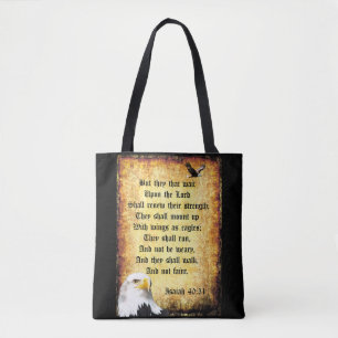 Bolsa Tote Duas Águias com Isaiah 40:31