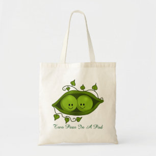 Bolsa Tote Duas Ervilhas Fofas Em Uma Vagem