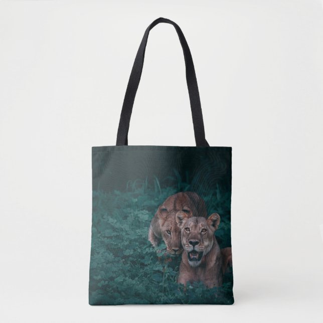 BOLSA TOTE DUAS LONGAS EM PLANTAS VERDES (Frente)