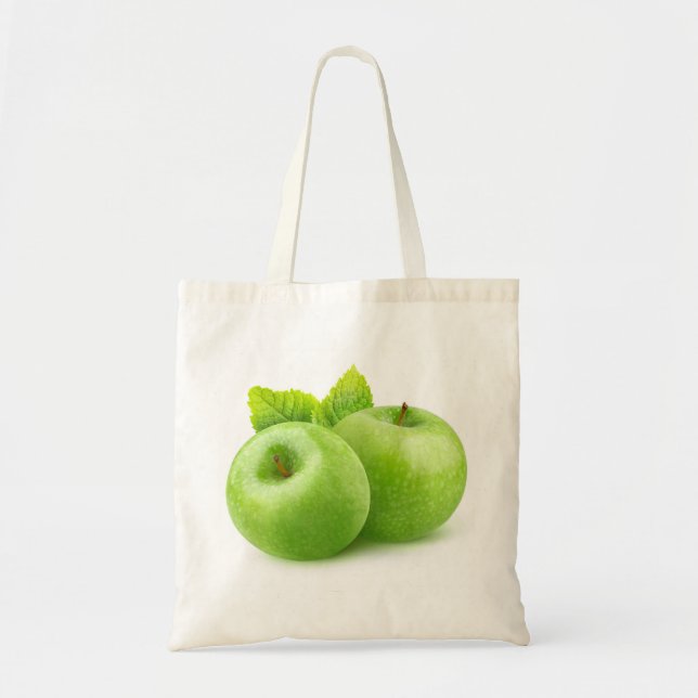 Bolsa Tote Duas maçãs verdes (Frente)