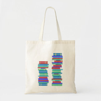 Bolsa Tote Duas pilhas de sacos de livros