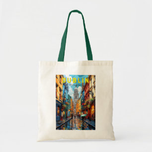 Bolsa Tote Dublin Ireland Viagem Art Vintage