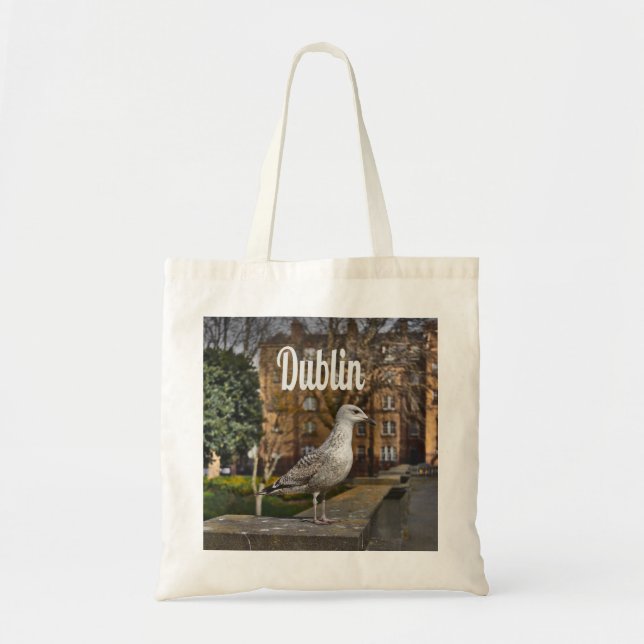 Bolsa Tote Dublin Irlanda Pássaro em Brick Wall (Frente)