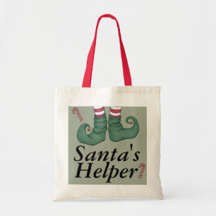 Bolsa Tote Duende do feriado do ajudante do papai noel