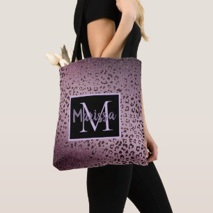 Bolsa Tote Dusky Violet Leopard Monograma