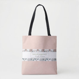 Bolsa Tote Dusty Coral com Promocional Dupla Borda Floral
