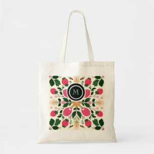 Bolsa Tote Dusty Rosa Boho Floral Watercolor Personalizado