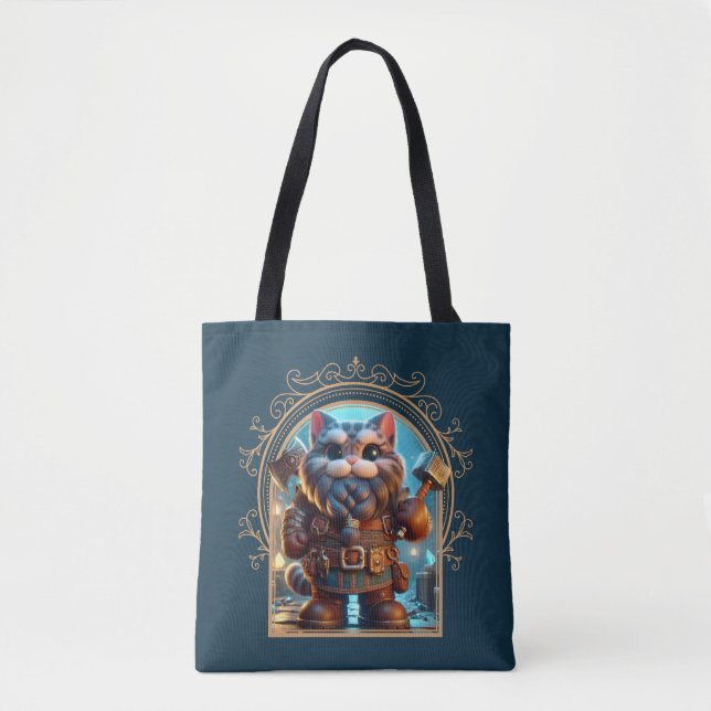 Bolsa Tote Dwarf Feline Fantasy Adventure (Frente)