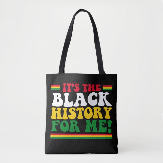 Bolsa Tote É a história negra para mim (Frente)