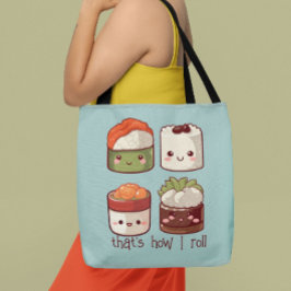 Bolsa Tote É assim que eu faço "Cute Kawaii Sushi"