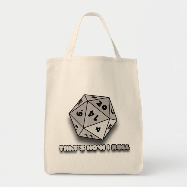 Bolsa Tote É assim que eu faço o D20 (Frente)