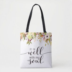 Bolsa Tote É bem com minha sacola floral da alma