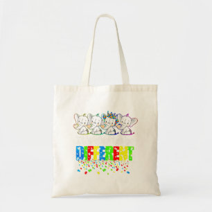 Bolsa Tote É bom ser diferente, sabendo do Autismo de Elefant