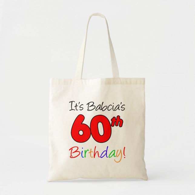 Bolsa Tote É divertimento do aniversário de Babcia 60th e o (Frente)
