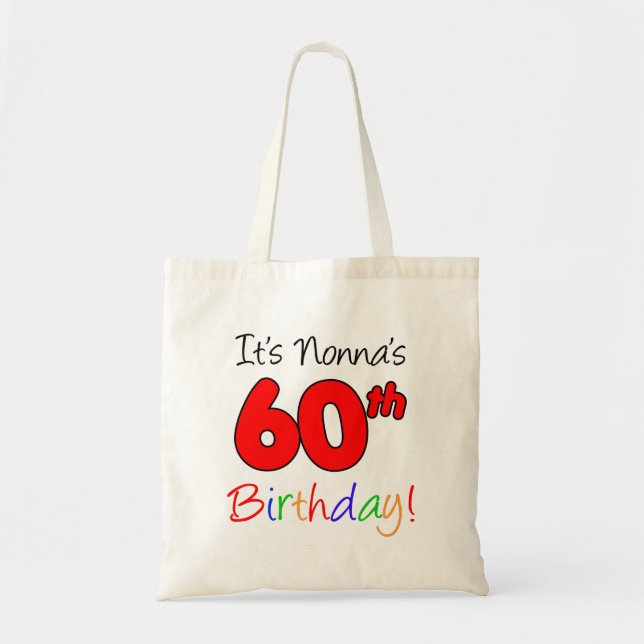 Bolsa Tote É divertimento do aniversário de Nonna 60th e o (Frente)