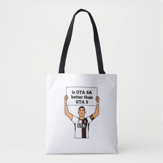 Bolsa Tote É GTA SA melhor que GTA V declaração  (Frente)