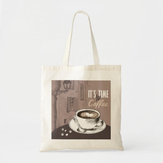 Bolsa Tote É hora para o café