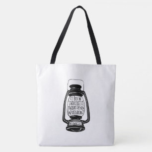 Bolsa Tote E Lux no verso Latin da bíblia de Tenebris John 1