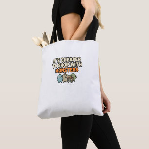 Bolsa Tote É Mais Barato Comprar Com Monstros - Funny Hallow