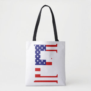 Bolsa Tote E Monograma sobreposto ao certificado de bandeira
